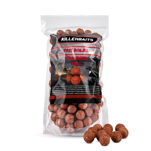 Fast Boilies Strawberry Krill 16MM 1KG